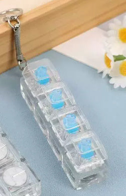 LED Mechanical Keyboard Keychain