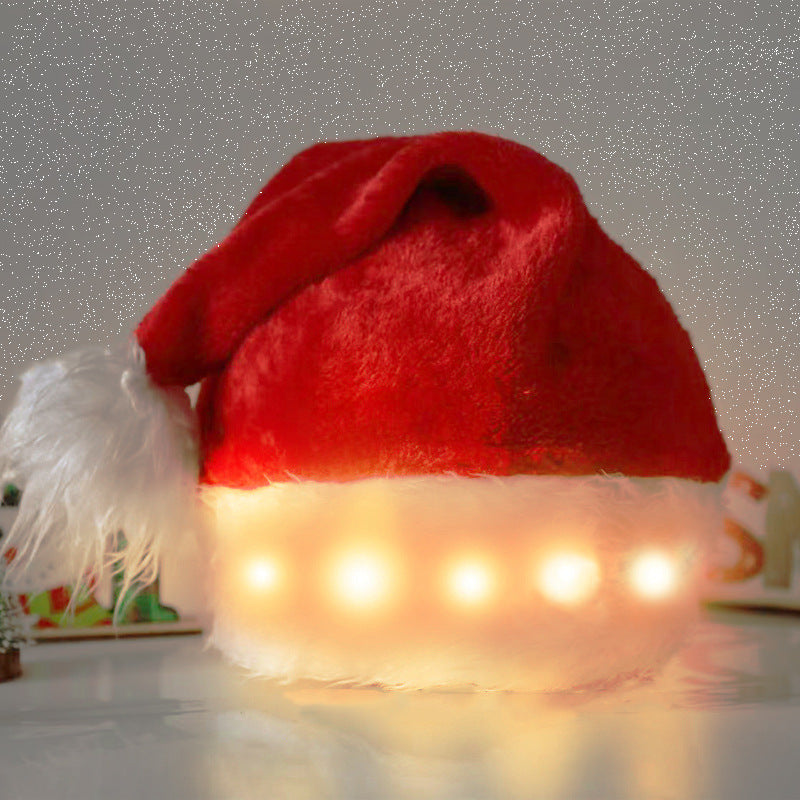 LED Light-Up Christmas Santa Hat