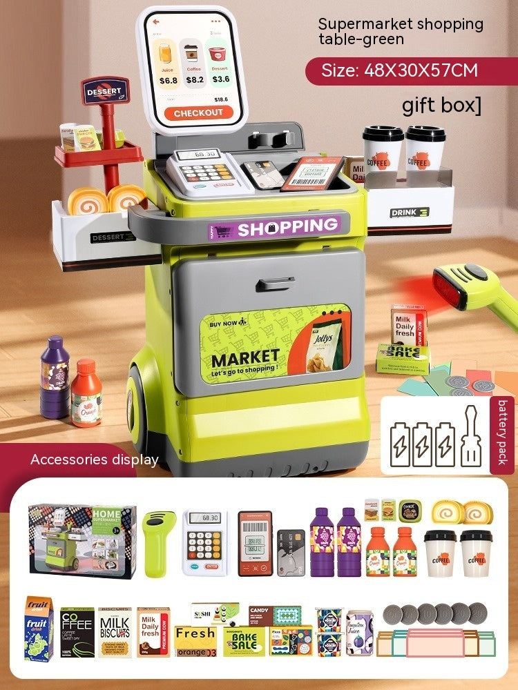 Simulation Vending Machine Exquisite Gift Box Children's Supermarket Coffee Cash Register Toy Suit