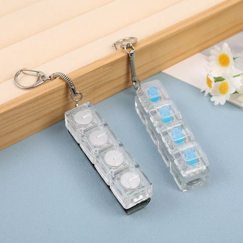 LED Mechanical Keyboard Keychain