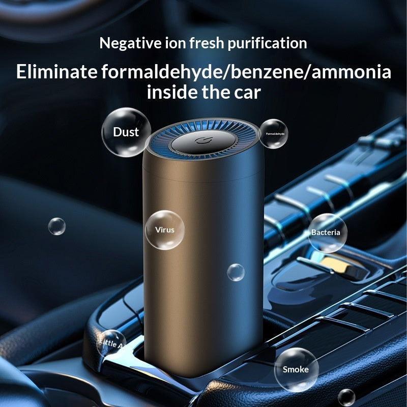 Small Portable Aluminum Alloy USB Car Air Purifier