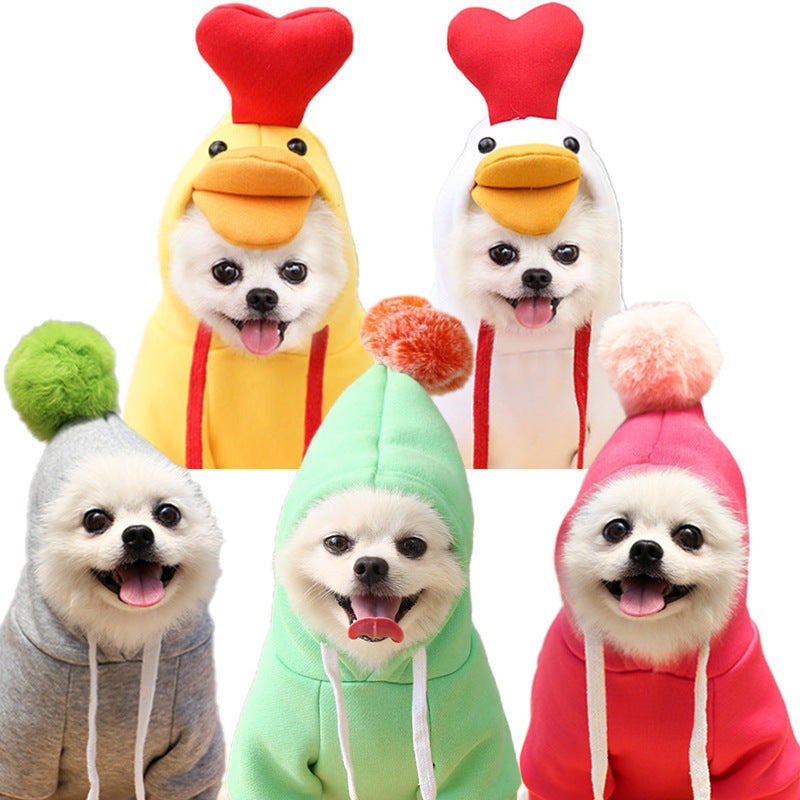 Cute Fruit Dog Hoodie - Winter Fleece