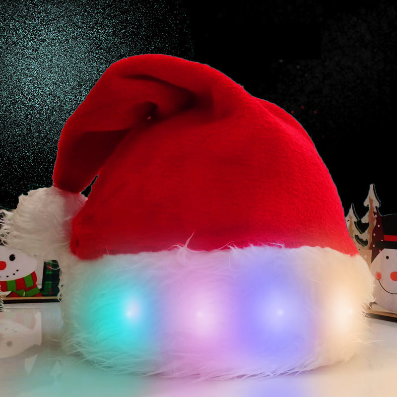 LED Light-Up Christmas Santa Hat