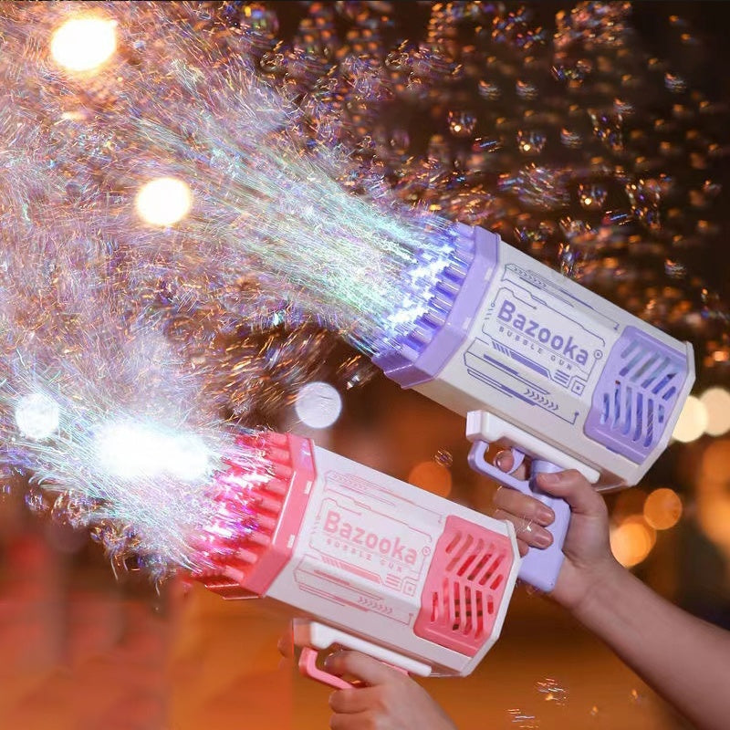 Bubble Gun Rocket Machine with LED Light