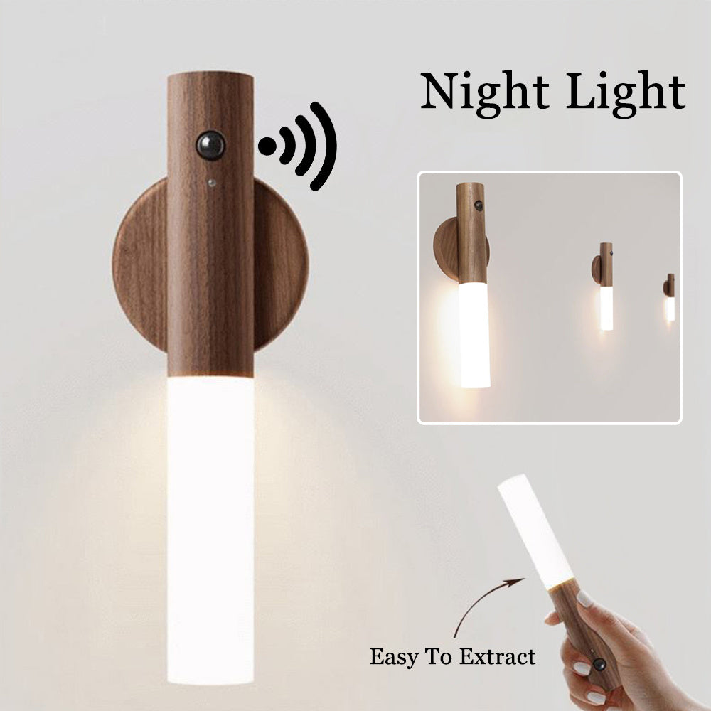 Magnetic Wood LED Motion Sensor Light