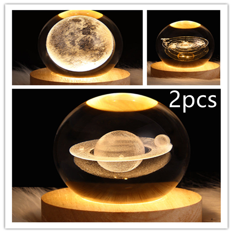 Galaxy Crystal Ball LED Night Light