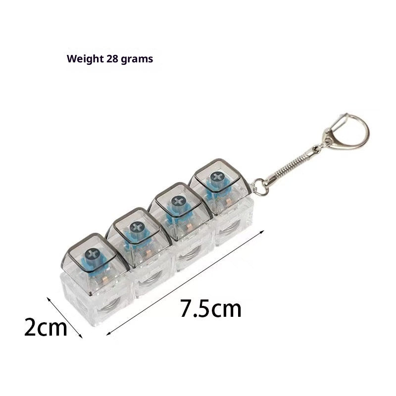 LED Mechanical Keyboard Keychain