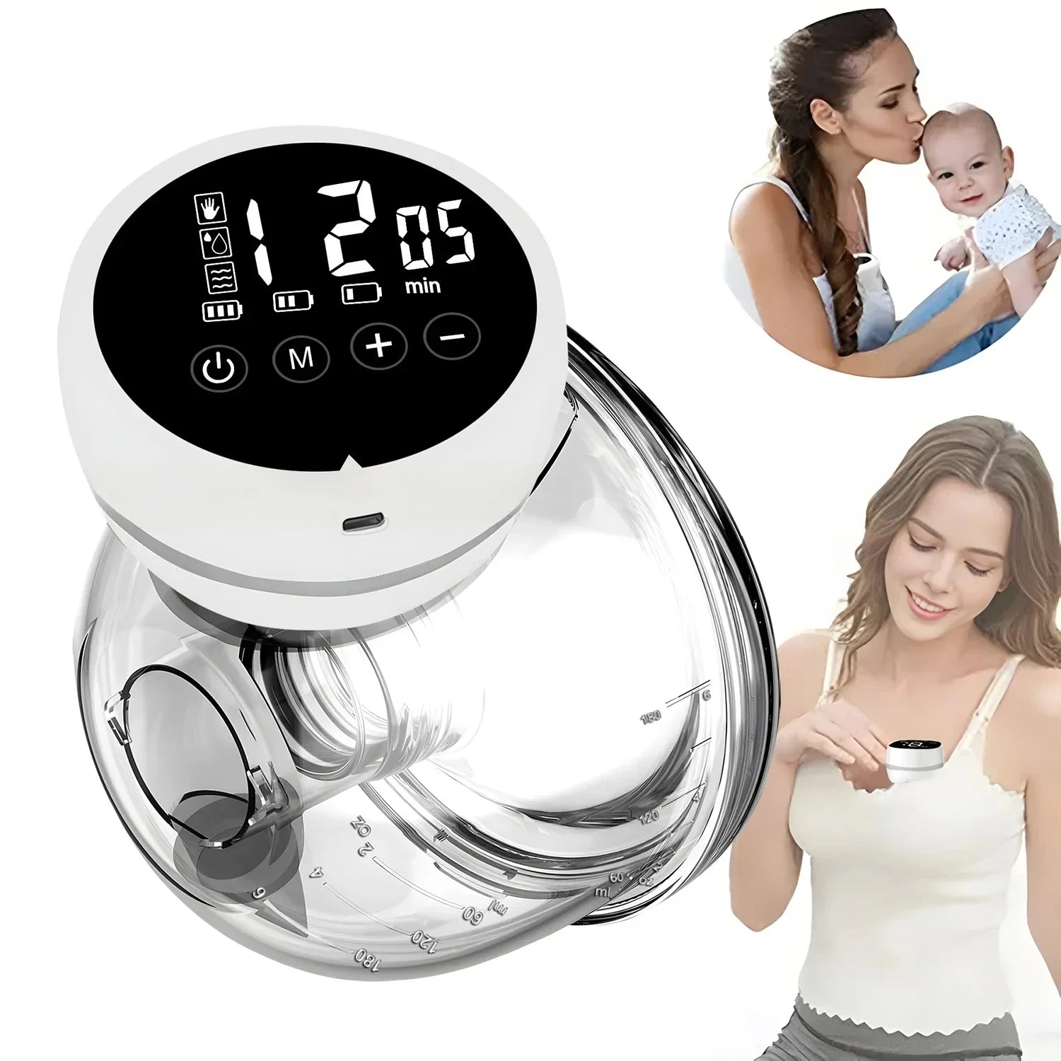 Wearable Electric Breast Pump – Hands-Free, Painless & Automatic Double Pump