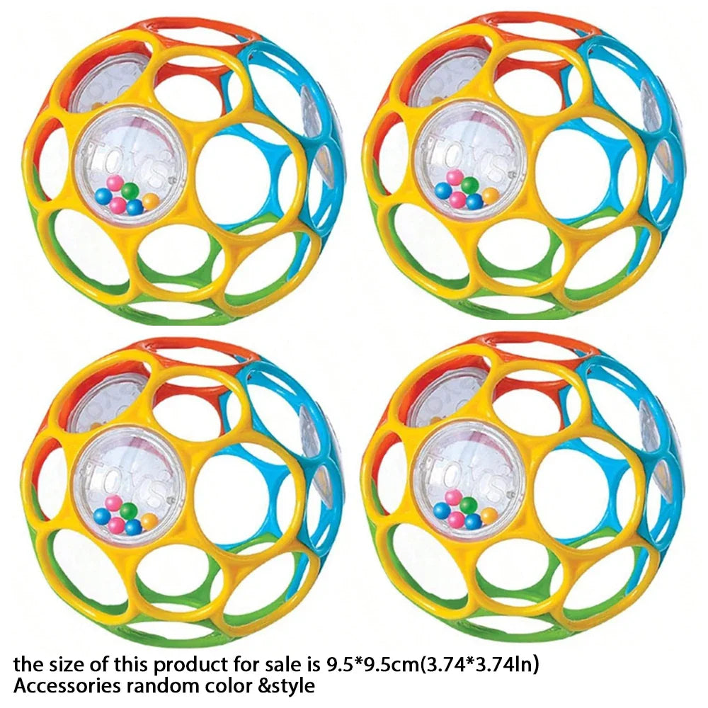 Soft Baby Grasping Rattle Ball – Sensory Teether Toy