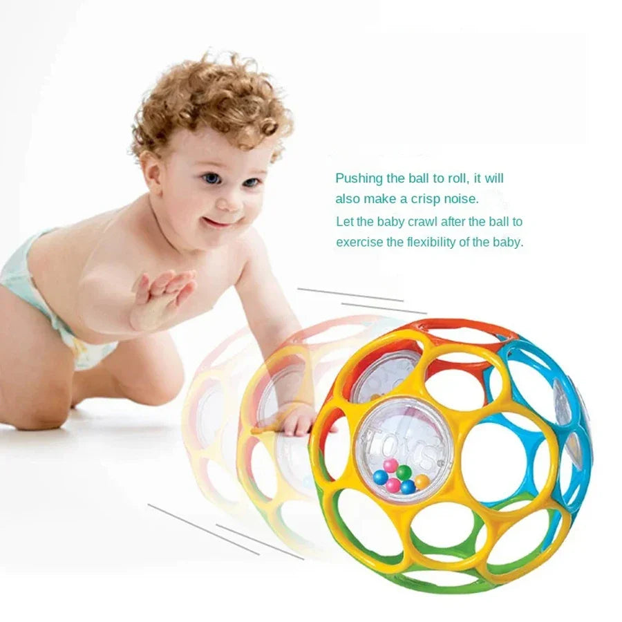 Soft Baby Grasping Rattle Ball – Sensory Teether Toy