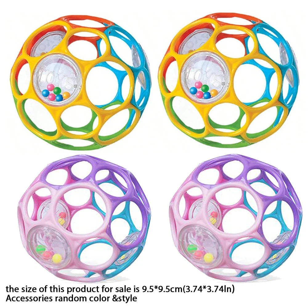 Soft Baby Grasping Rattle Ball – Sensory Teether Toy