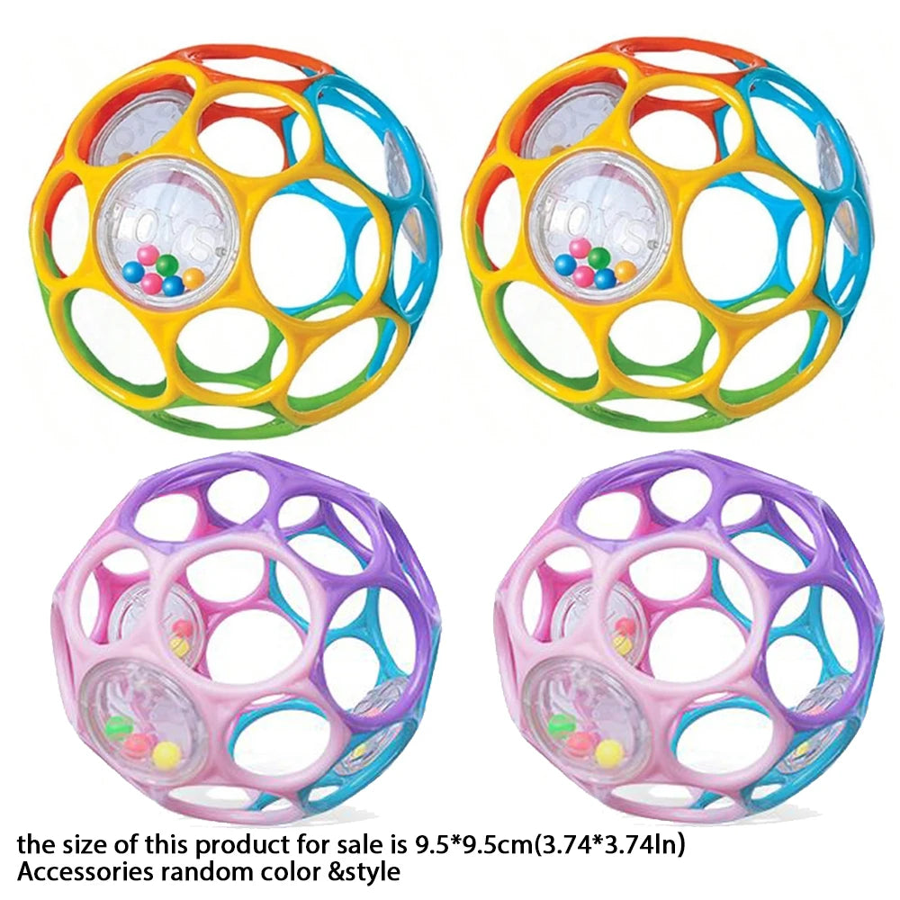 Soft Baby Grasping Rattle Ball – Sensory Teether Toy