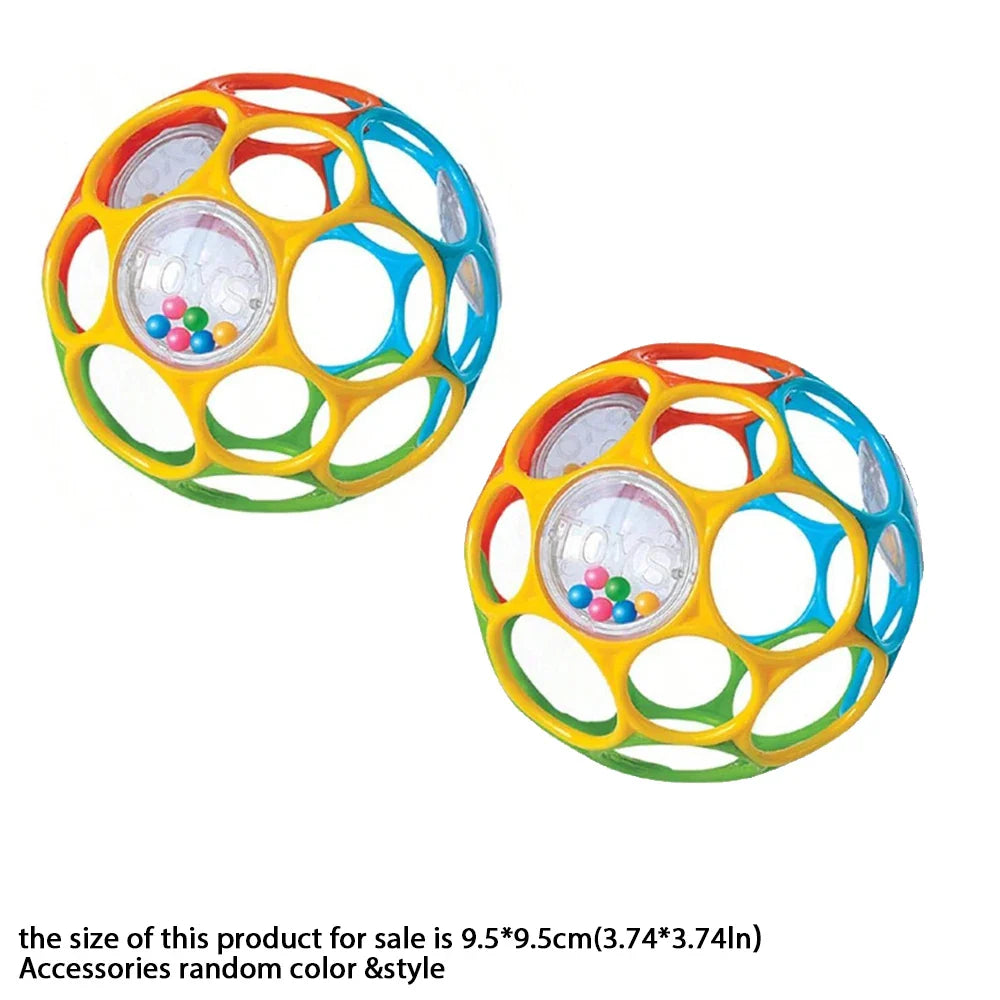 Soft Baby Grasping Rattle Ball – Sensory Teether Toy