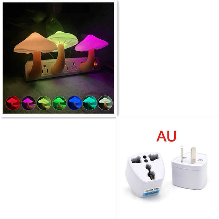 LED Mushroom Wall Socket Night Light