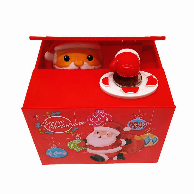 Money Stealing Santa Claus Coin Bank Children's Cartoon Music Tide Play Savings Bank Blind Box