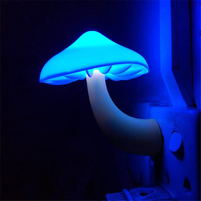 LED Mushroom Wall Socket Night Light