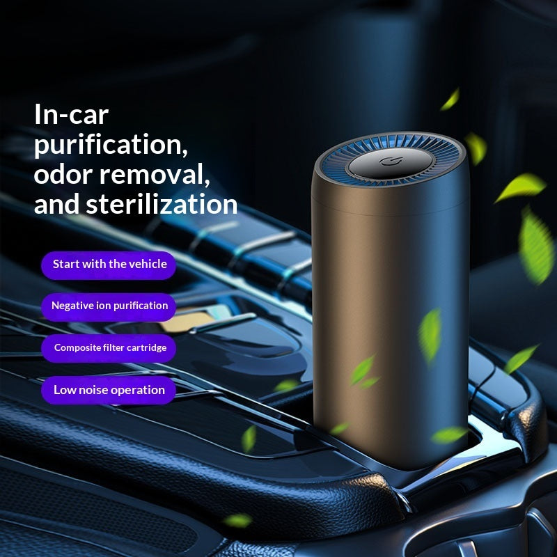 Small Portable Aluminum Alloy USB Car Air Purifier