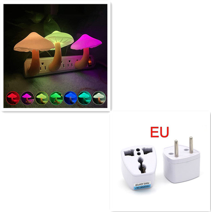 LED Mushroom Wall Socket Night Light