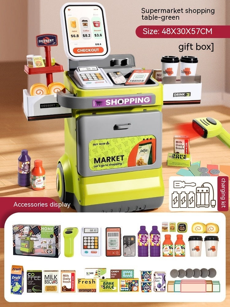 Simulation Vending Machine Exquisite Gift Box Children's Supermarket Coffee Cash Register Toy Suit